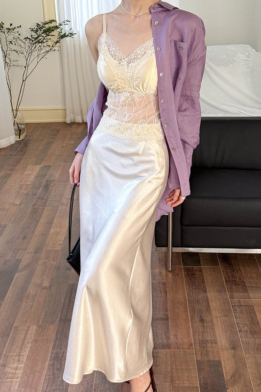 Drapey High - Waist Sheath Fishtail Skirt