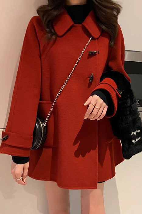 Dufflecoat aus Wollmischung