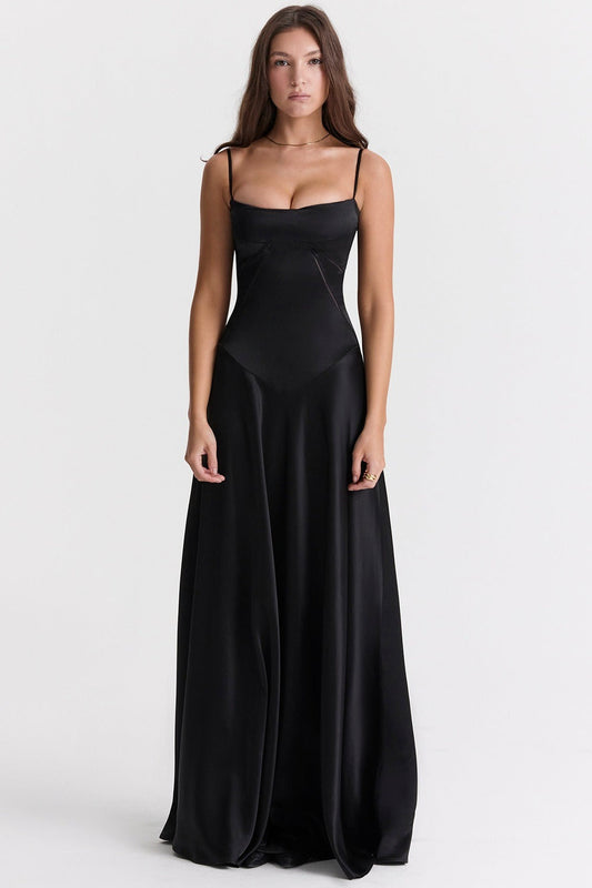 Elegantes rückenfreies Maxikleid mit Cami-Ausschnitt