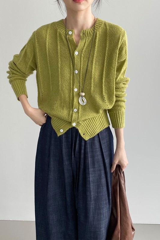 Atmosphärischer Wollstrickcardigan