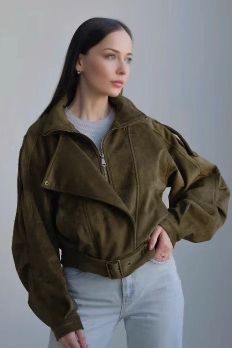 Brown Relaxed Fit Vintage Jacket S / Green