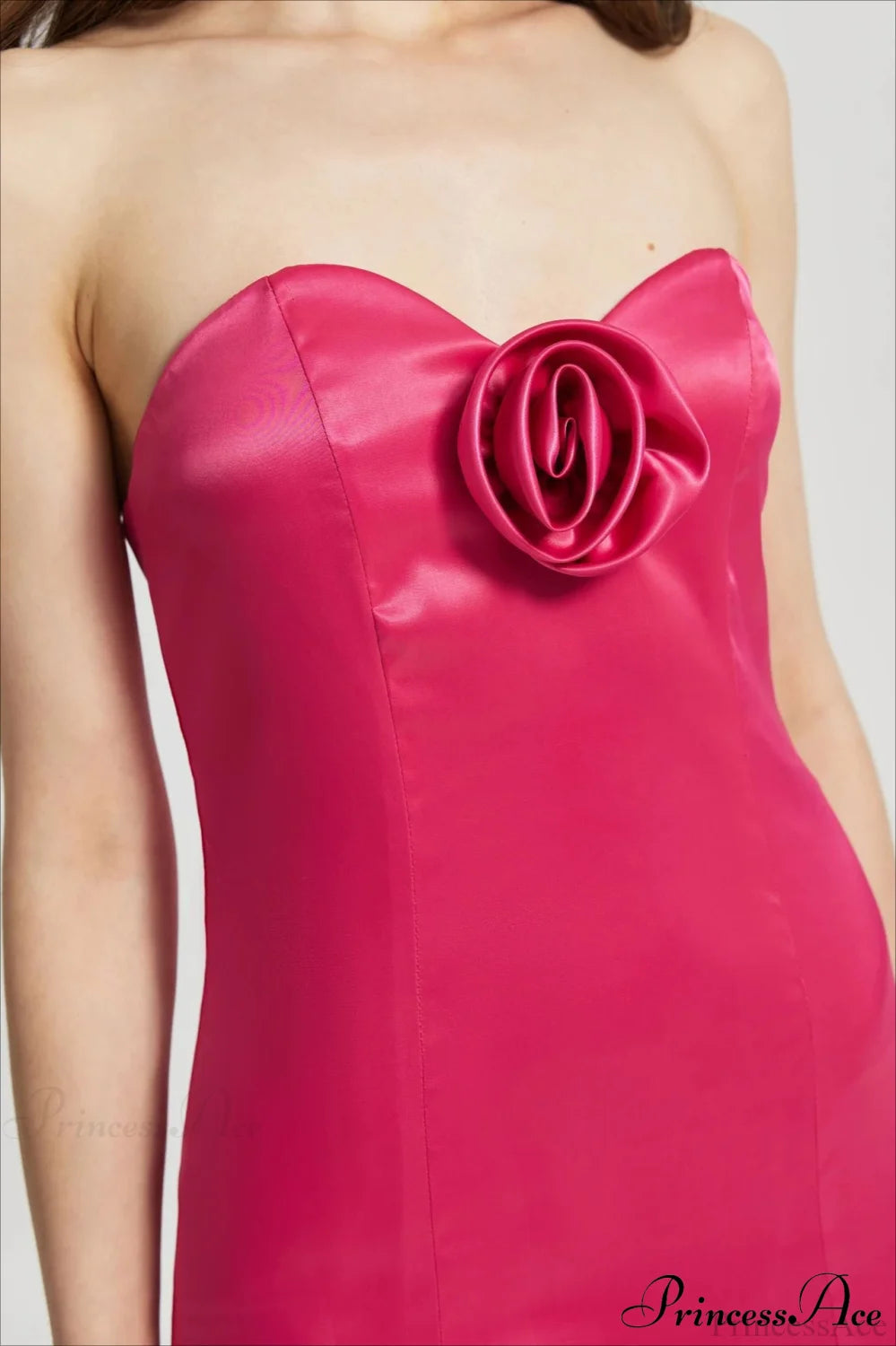 3D Flower Strapless Sexy Bodycon Party Dress