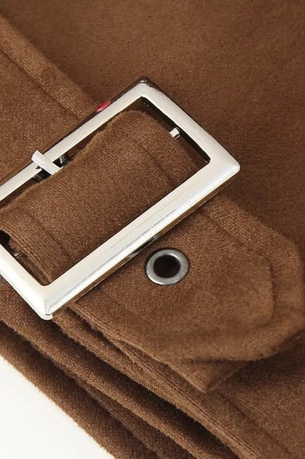 Loose Fit Brown Casual Jacket