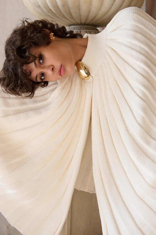 Lässiges, locker sitzendes Strickoberteil mit Rollkragen und langen Ärmeln