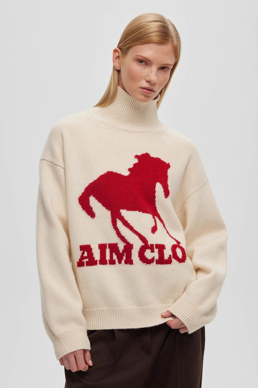 Sweatshirt mit Schildkrötenmuster im Colorblock-Design