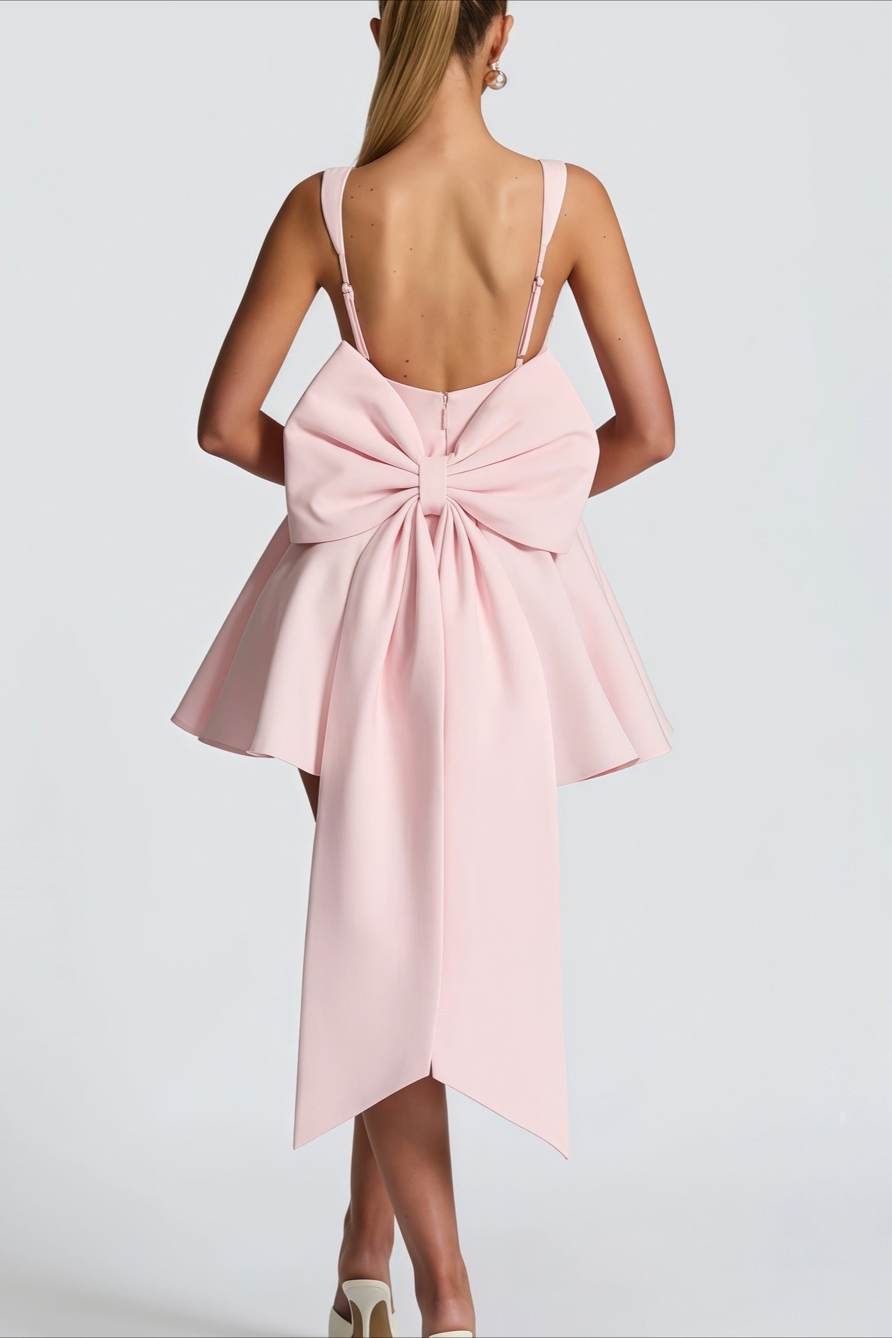 Detachable Bow Corset Mini Party Dress S / Pink