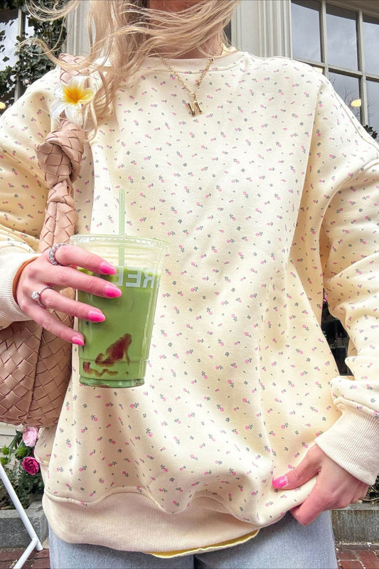 Ditsy Floral Crew Neck Sweatshirt