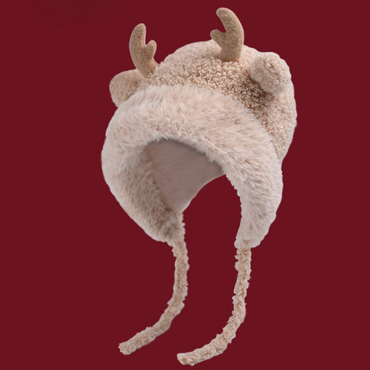 Gemütliche Plüschmütze mit Ohrenklappen