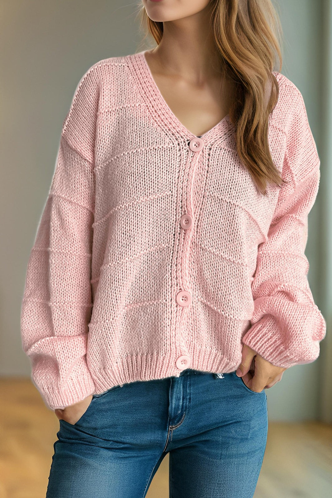 Relaxed V-Neck Cardigan