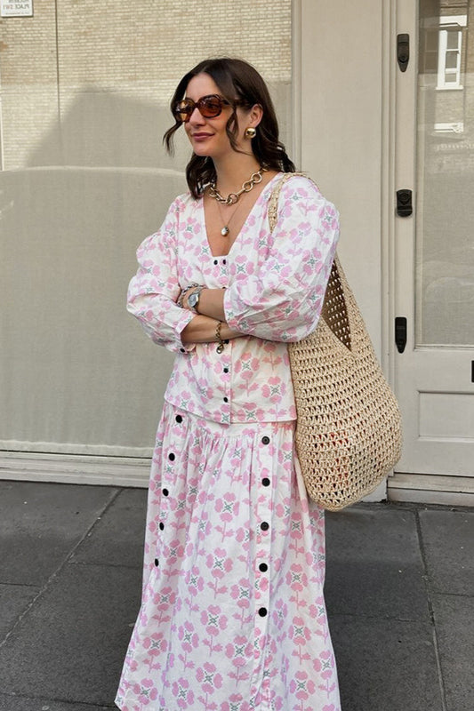 Zweiteiliges Top-Set in A-Linie mit bedrucktem Design