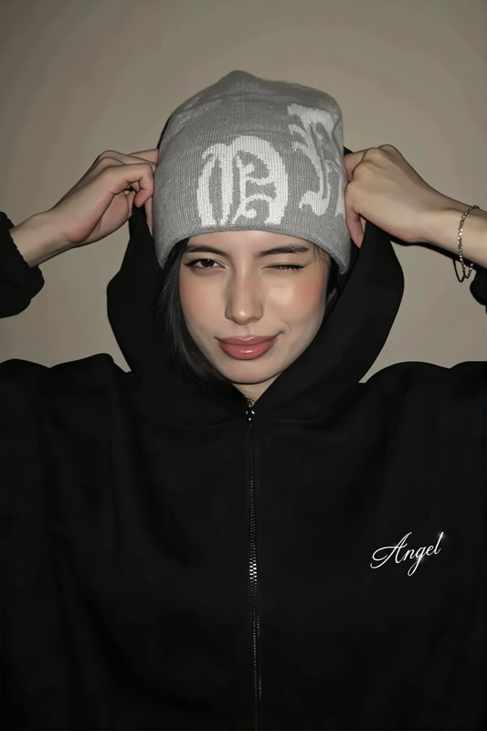 Angel Wing Graphic Zip Hoodie