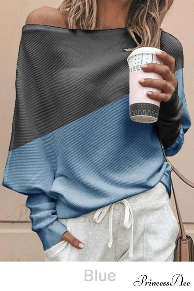 5 In T-Shirt Off-Shoulder Colors S / Blue Tops