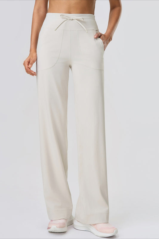 Lange, bequeme Stretch-Yoga-Leggings mit geradem Bein