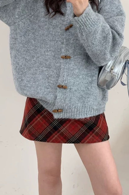 Relaxed Toggle Cardigan Grey / One Size