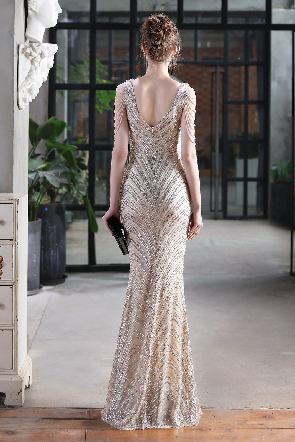 Elegant Sequin Mermaid Party Dress