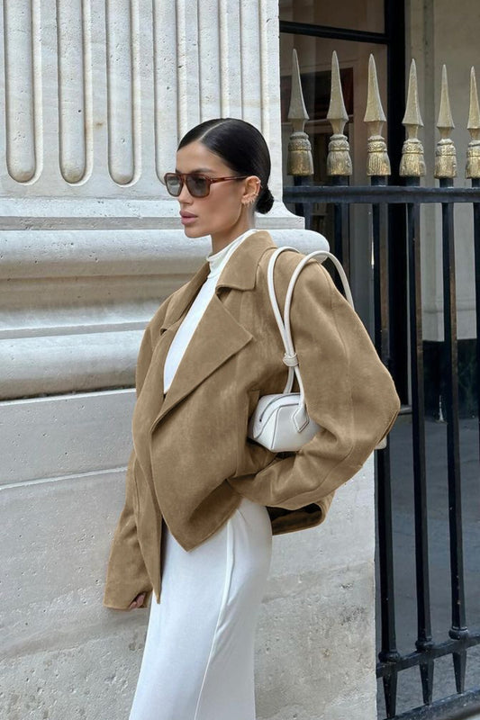 Vintage Wildlederjacke mit entspannter Passform