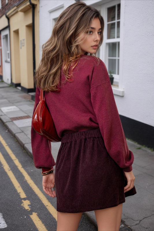 Cord-A-Linien-Bodycon-Rock