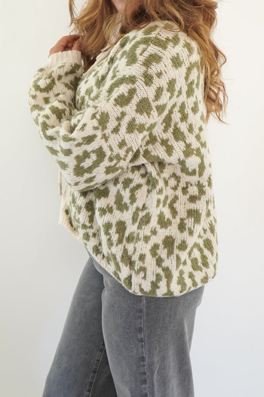 Cardigan mit Colorblock-Streifen und Stickerei