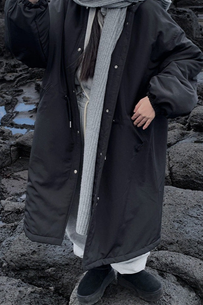 Relaxed Fit Longline Puffer Jacket
