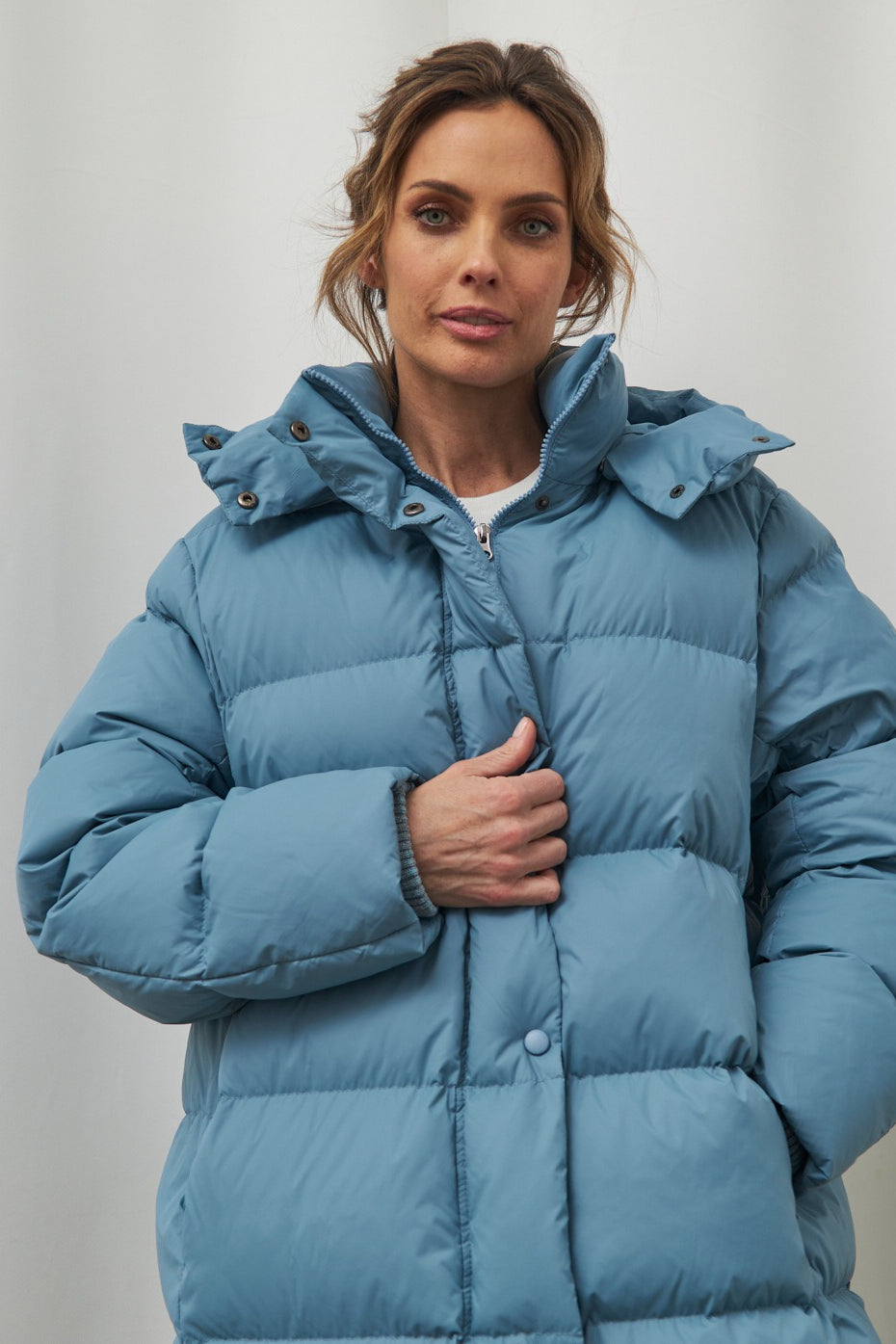 Extra Long Hooded Puffer Jacket