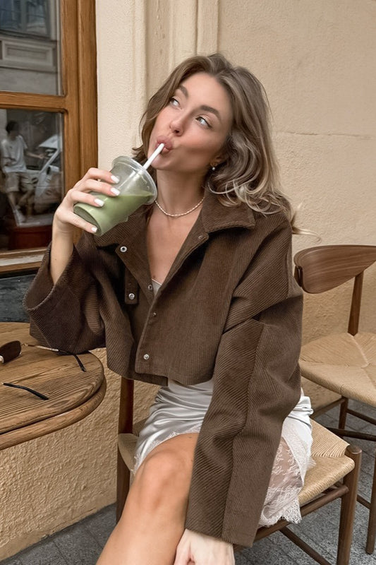 Vintage Cordjacke mit Knöpfen