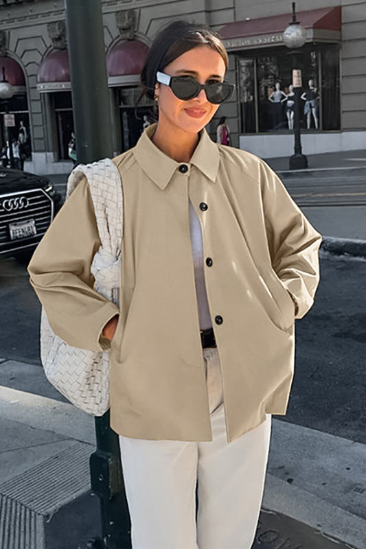Utility-Trenchcoat in französischem Khaki