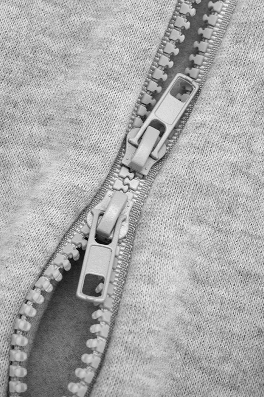 Zip Short Solid Cardigan Hoodie
