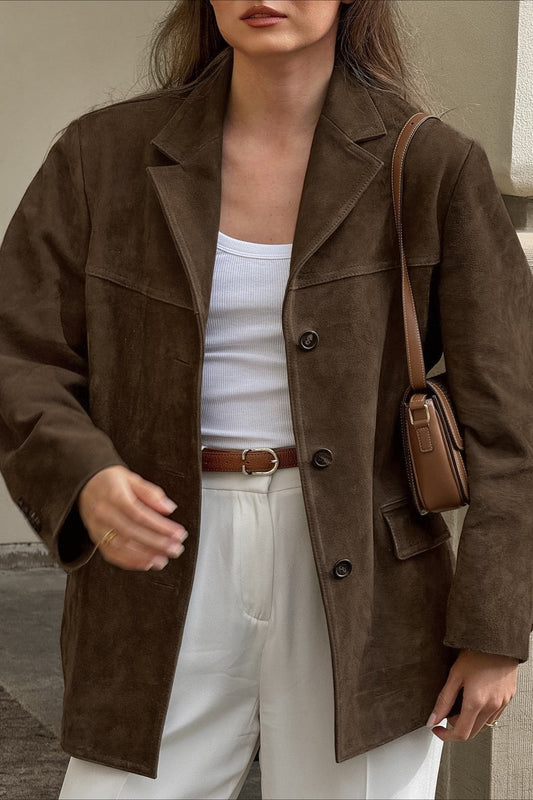 Relaxed Single Breasted Longline Blazer