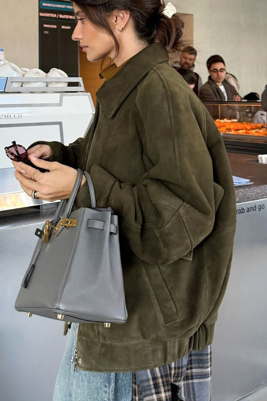 Vintage-Reversjacke mit Reißverschluss