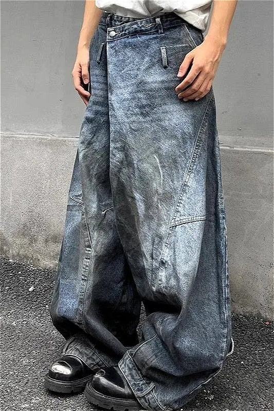 Retro Y2K High Waist Wide Leg Jeans 