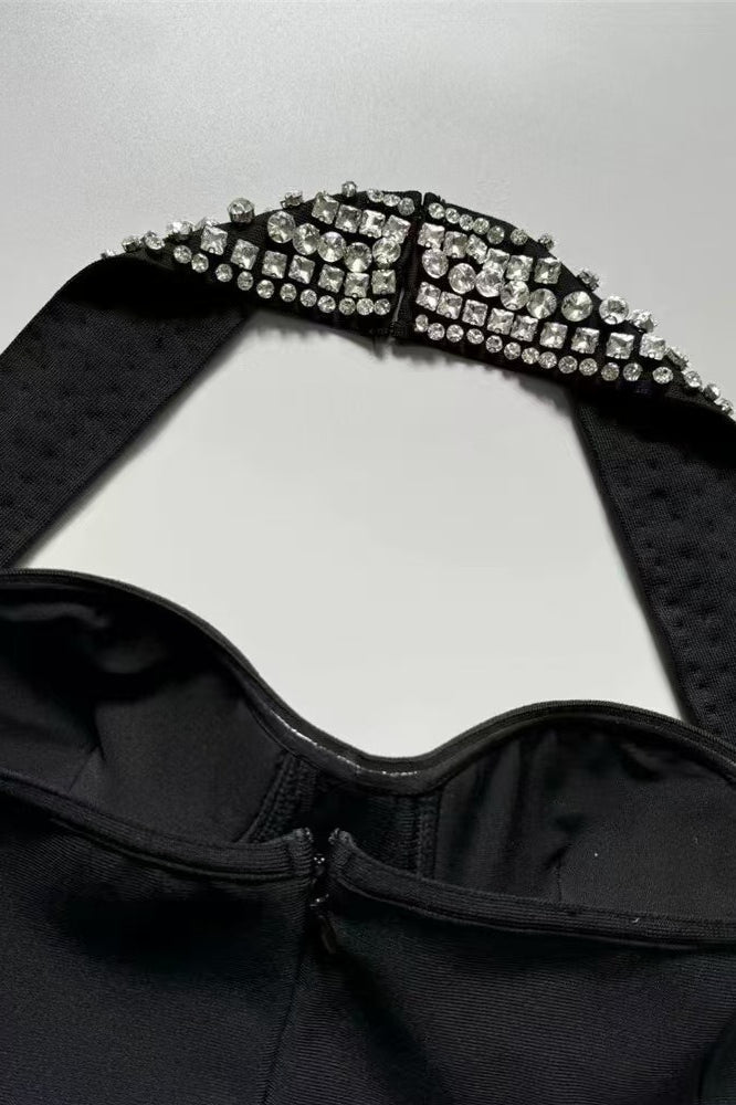 Halter Bandage A-line Cocktail Dress