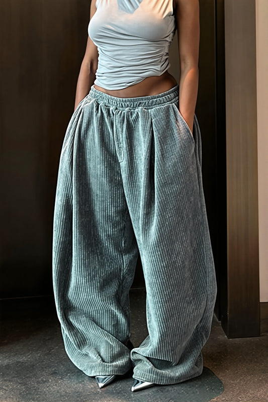 Shimmer High Waist Barrel Pants