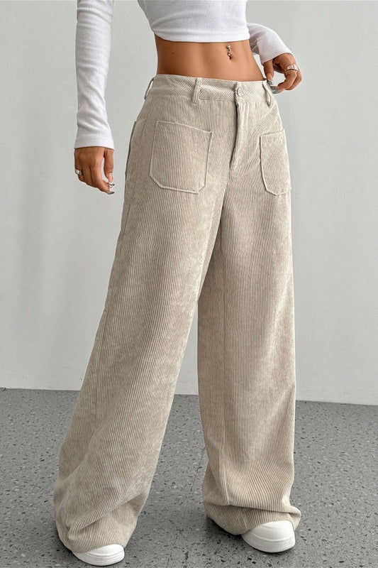 Corduroy Relaxed Wide Leg Pants
