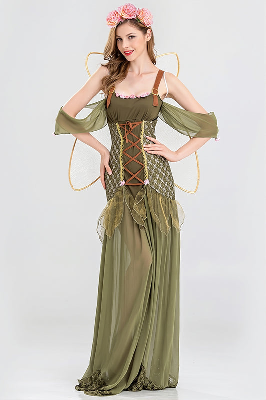 Green Woodland Fairy Wing Costume Set