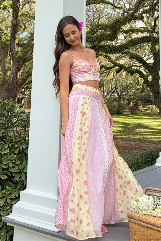 Floral Vacation Cami Maxi Skirt Set