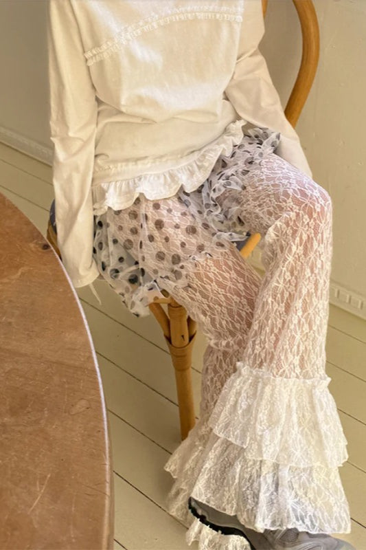 Gothic Rüschen Patchwork Hose 
