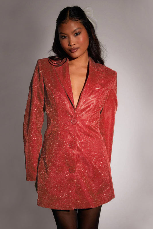 Elegantes, tailliertes Blazer-Minikleid in schmaler Passform