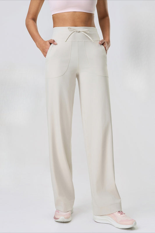 Lange, bequeme Stretch-Yoga-Leggings mit geradem Bein