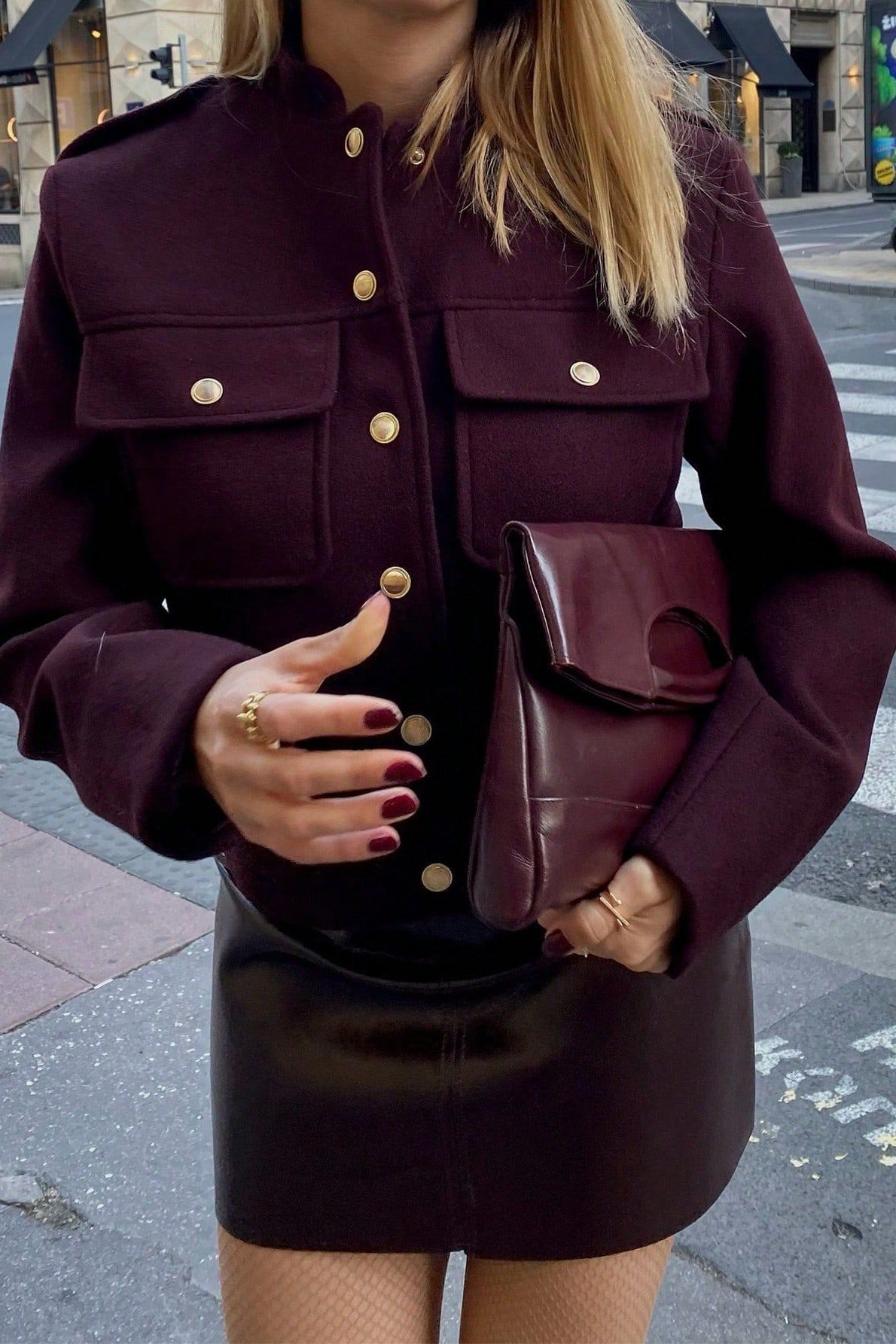 Cropped Retro Buttoned Jacket