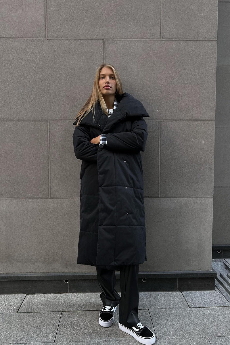 Long Stand Collar Puffer Jacket