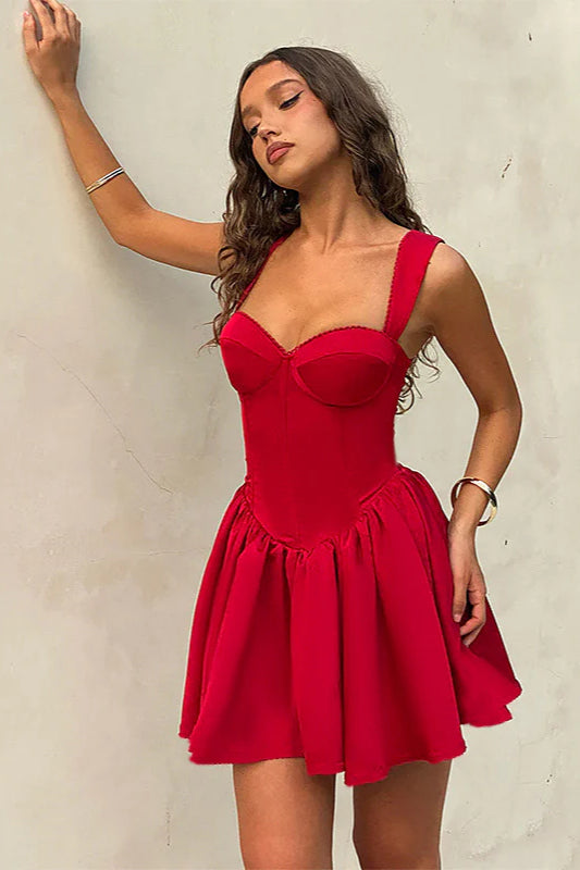 Rückenfreies A-Linien-Partykleid aus Jacquard mit Blumenmuster und Schleife 