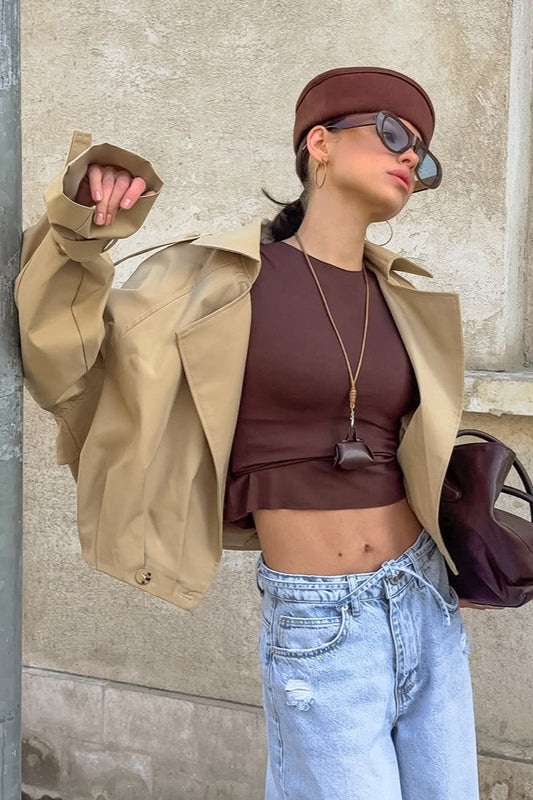 Kurze zweireihige Arbeitsjacke