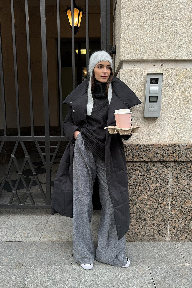 Long Stand Collar Puffer Jacket