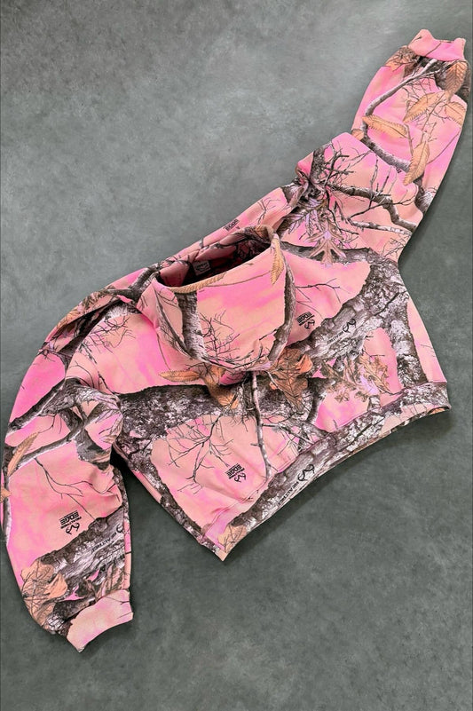 Y2K Retro-Kapuzenpullover mit Camouflage-Print und Reißverschluss 