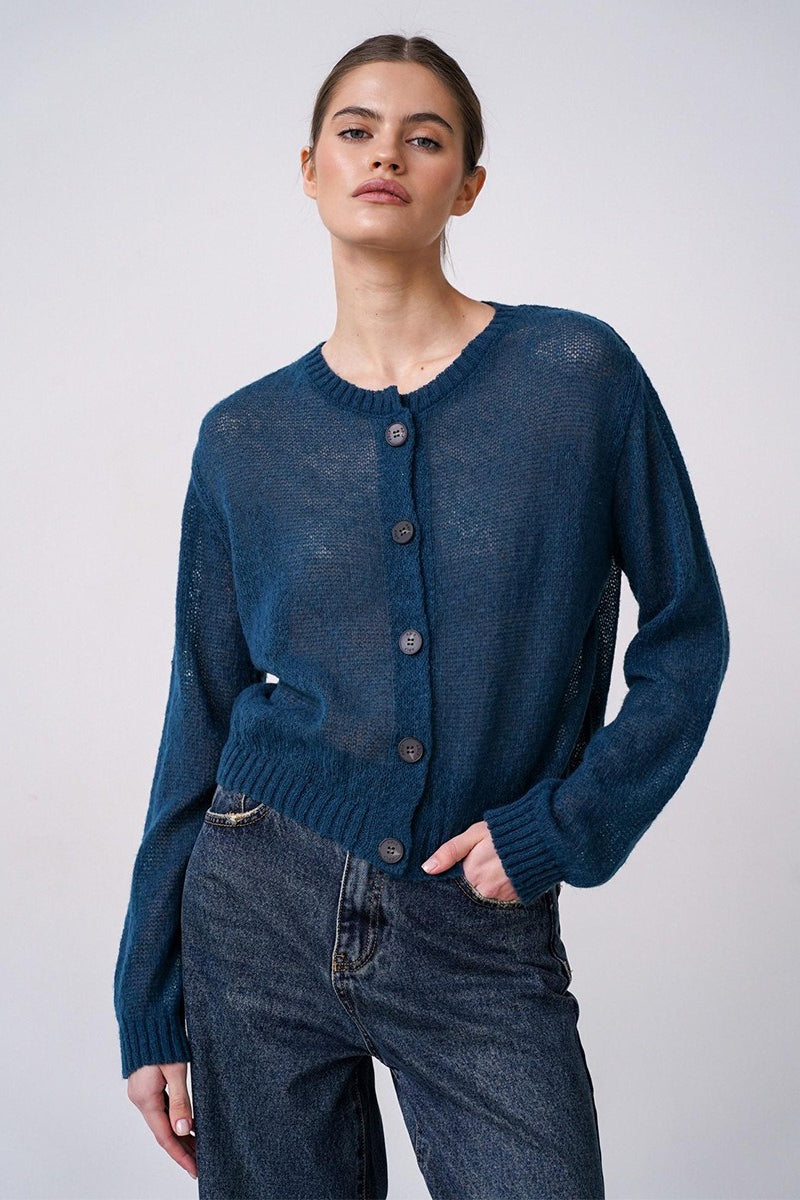 Relaxed Fit Knit Cardigan