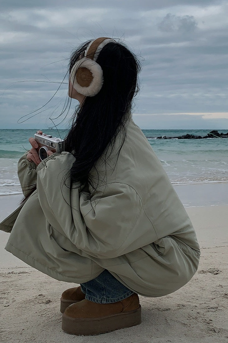 Relaxed Fit Longline Puffer Jacket