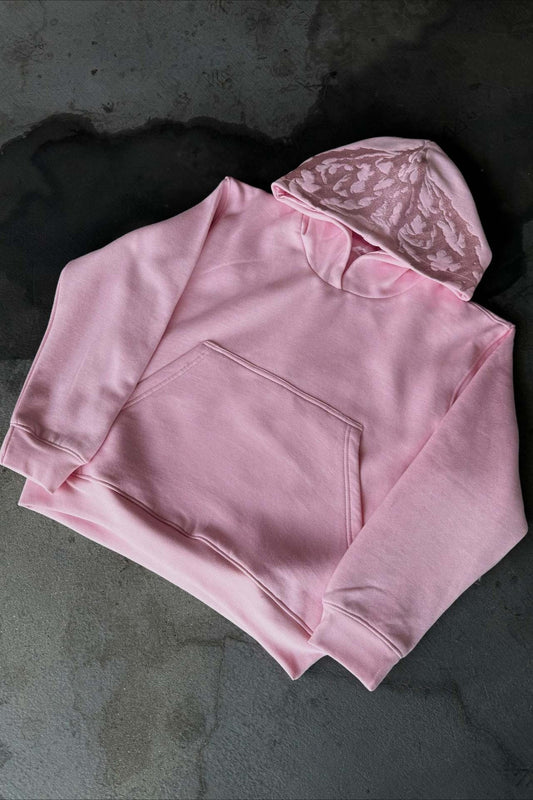 Vintage verwaschener Patchwork-Hoodie