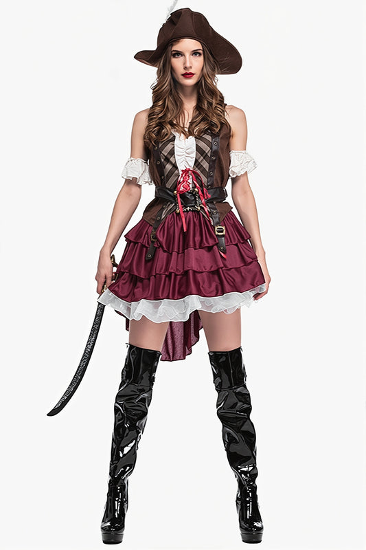 Victorian Pirate Captain Halloween Costume Set