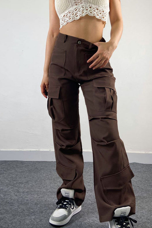Vintage American Loose Fit Cargohose mit mehreren Taschen 
