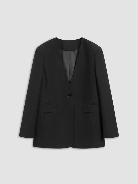 Casual Relaxed Graceful Fit Blazer Blazers